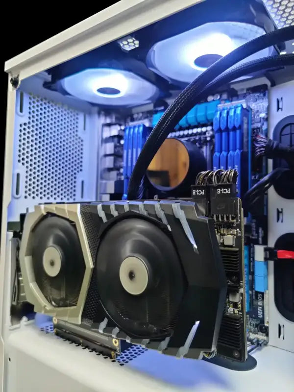 High-performance GTX 1070 Ti graphics card in AlphaPC White Gaming Server PC design
