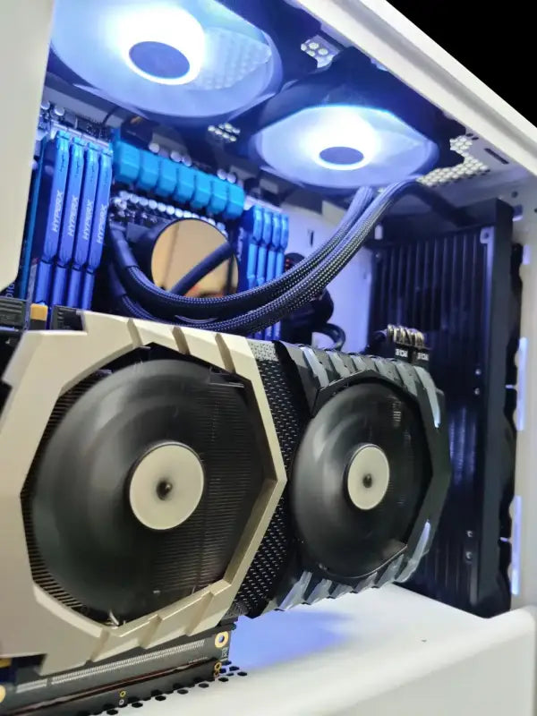 High-performance computer components in AlphaPC White Gaming Server PC for design server