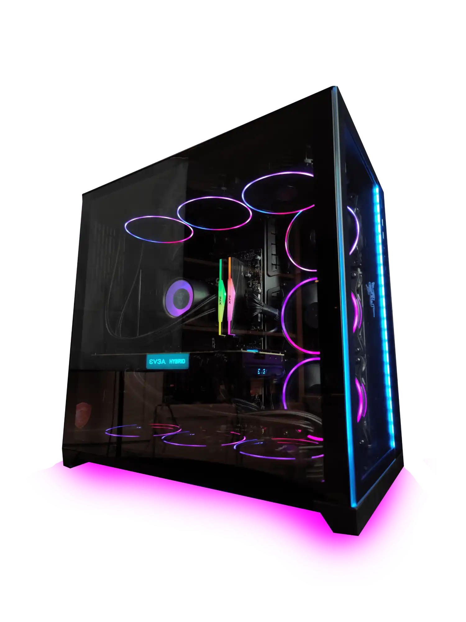 Alpha PC, Custom PC, Gaming PC, High‑end custom gaming PC with RGB lighting and tempered‑glass side panel, built by Toronto custom PC builder Alpha PC