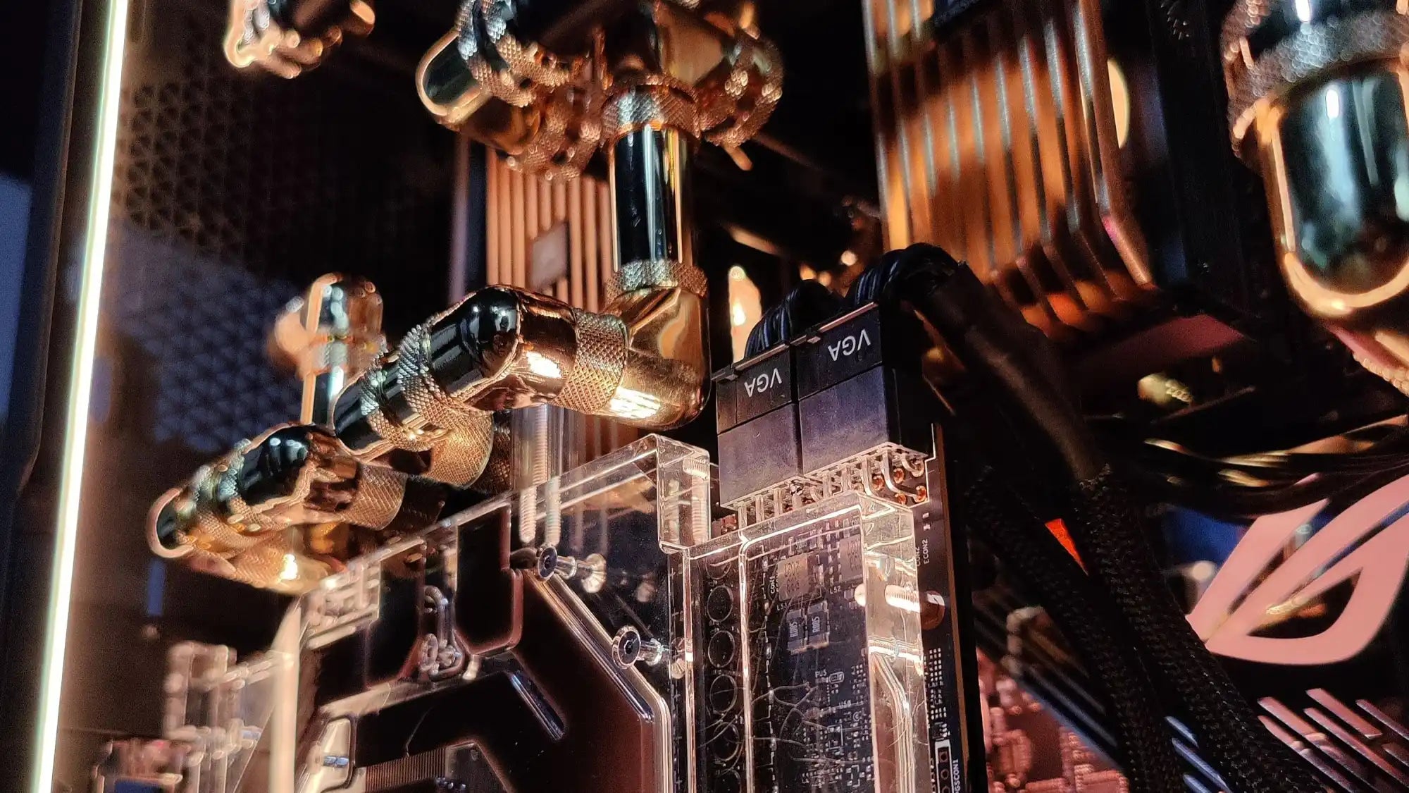 Elaborate computer cooling system.