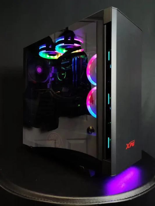 Phoenix Gaming PC with RGB lighting, 16GB RAM, and GTX 1060, showcasing powerful design