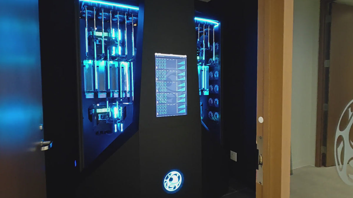 Load video: Castle Ridge Asset Management’s 7-foot WALLACE custom supercomputer built for advanced AI and quantitative computing workloads
