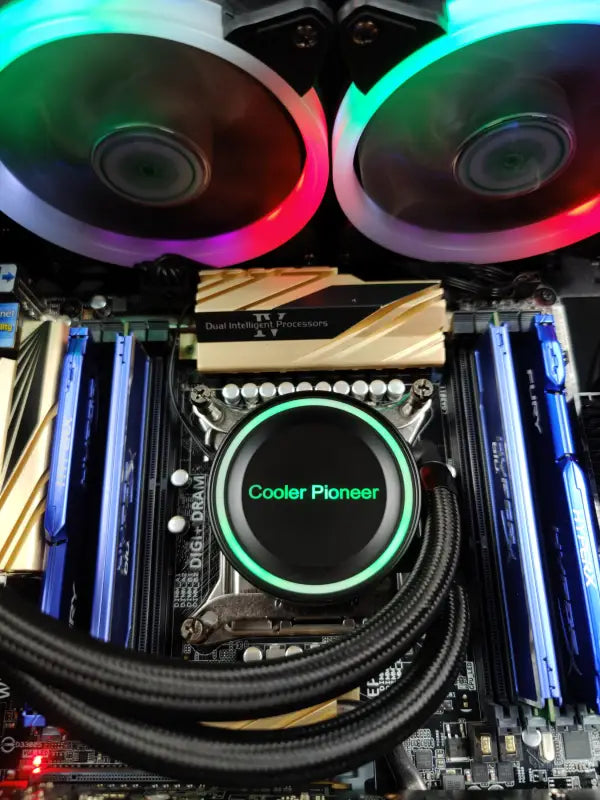 Silver Shark i7 Gaming and Editing Workstation motherboard with CPU cooler for rendering gaming