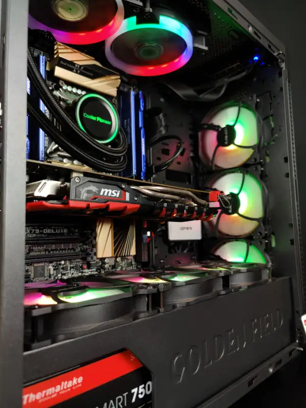 Illuminated Silver Shark i7 Gaming and Editing Workstation for rendering gaming performance