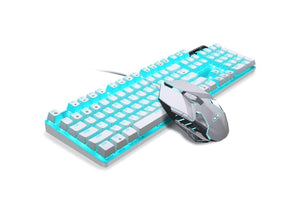 Mechanical Gaming Keyboard & Mouse (Black / White)
