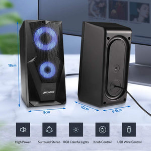 Gaming RGB PC Speaker 10W Dual Channel Stereo